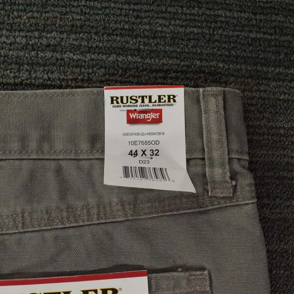 Wrangler Workwear Pants Mens 44x32 Gray Utility Carpenter Canvas Work